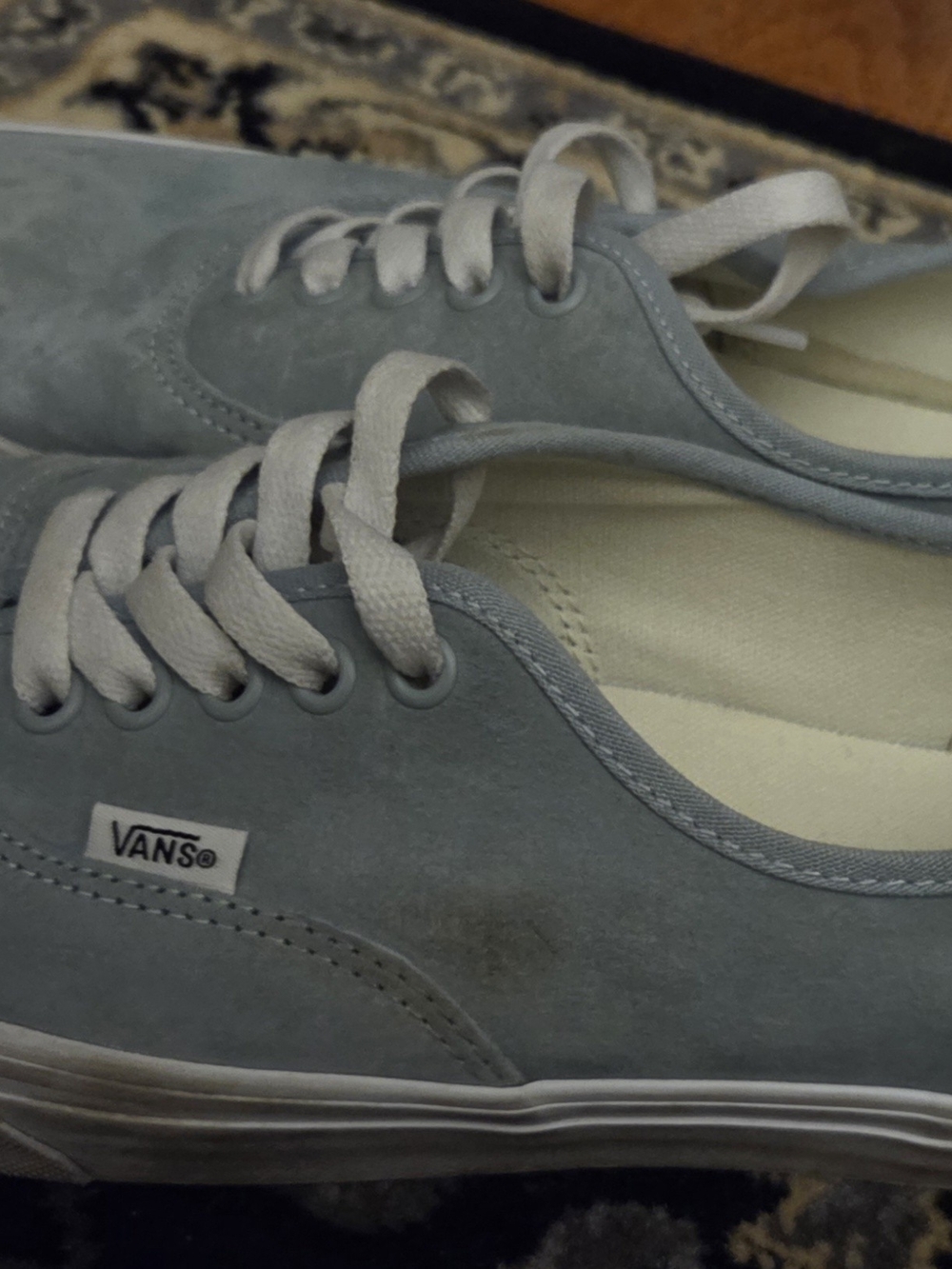 Vans Light Green Suede Low-Top Sneakers